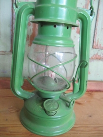 Old green oil lamp