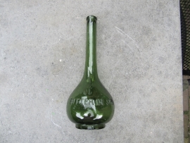 Antieke groene liquer bitter fles