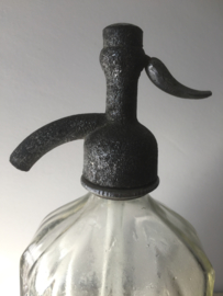 Antieke spuitfles helder glas