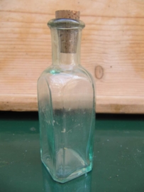 Small square bottle with cork,