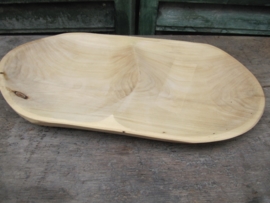 Houten schaal 2 vaks
