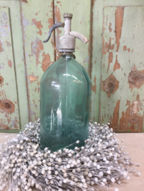 Glass 2 liter Seltzer bottle blue