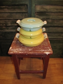 Brocante gietijzeren vakverdeelschaal