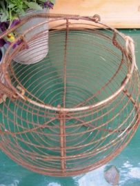 Frans brocante eiermand met hengsel
