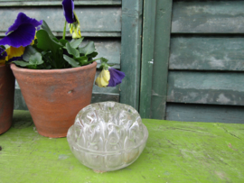 Brocante glazen bloemensteker