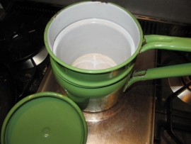 Emaille au bain marie pan