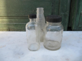 Set 3 bottles / jars