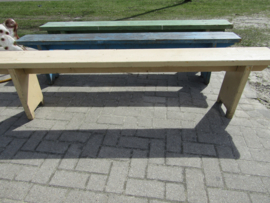 Old  wooden bench, beige