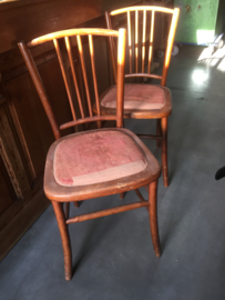 Set (2) Franse houten stoeltjes