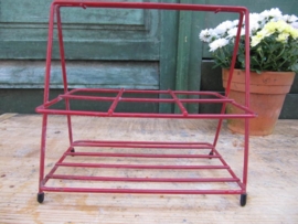 Vintage metalen flessenrekje