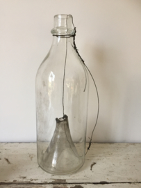 Ancient French glass bottle / fish trap