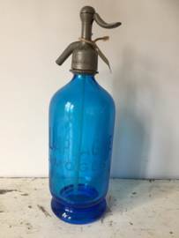 Old blue seltzerbottle