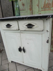 Oud Vintage Frans metalen kastje