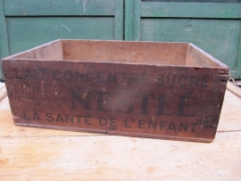 Old wooden chest  brand Nestle