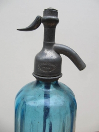 Blauwe facet spuitfles met opdruk