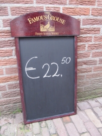 Brocante krijtbord "Famous Grouse"
