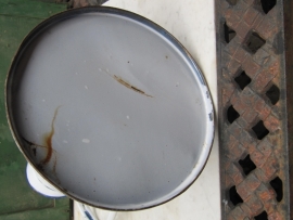 Large enamel can with motif
