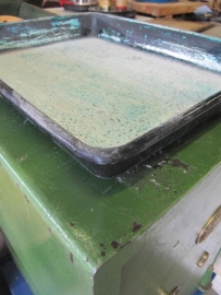 Old metal box from printing facillity