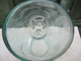 Antieke glazen pot of bokaal van 8 liter