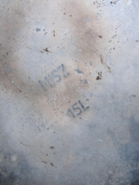 Ancient brocante sinking bucket