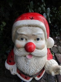 Vintage aardewerk kerstman