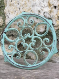 Gietijzeren treefje turquoise