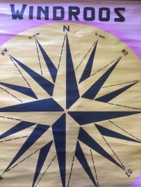 Old school poster on linen