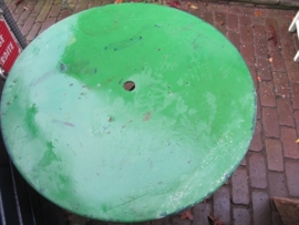 Old metal round folding table