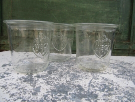 Oude glazen weckpot