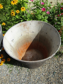 Franse grote zinken pot/teil