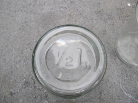 Oude Jampot glas 1/2liter