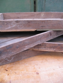 Old wooden flat box or tray