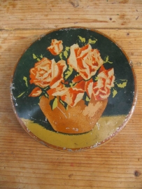 Oud blik met bloemen