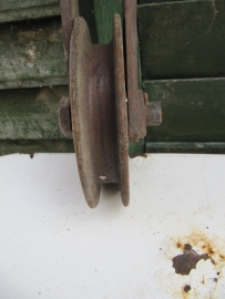 Old metal pulley
