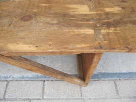 Old wooden bench from Hungarian carpentry