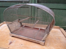 Vintage metal cage in chrome