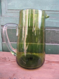 Green glass jug (Art Deco)