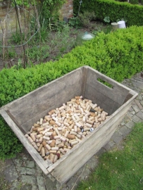 Antique French big grape picking crate from the Champagne region