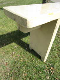 Old  wooden bench, beige