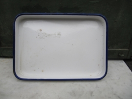 Emaille wit klein dienblad