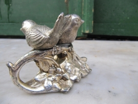 Verzilverd peper en zout stelletje vogeltjes
