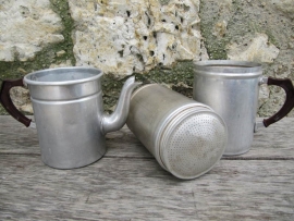 Old aluminium coffee or espresso pot