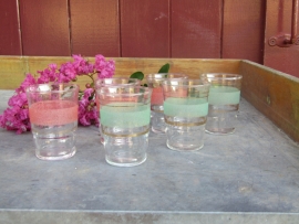 French brocante glasses