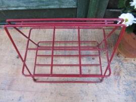 Vintage metalen flessenrekje