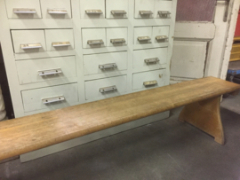 Vintage houten schoolbankje