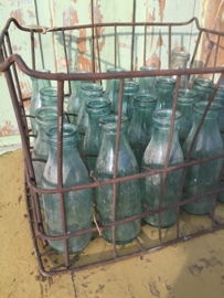 Galvanized crate with milk bottles 0,5 liter