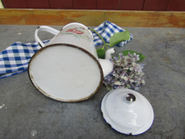 Brocante Franse bloemen koffiepot