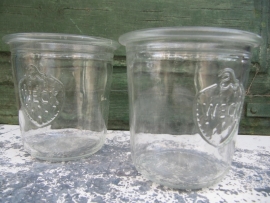 Oude glazen weckpot