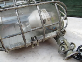 Old metal cage factory lamp XXL