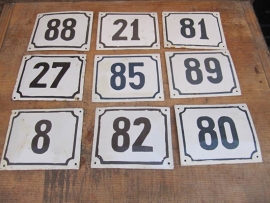 Enamal number plates